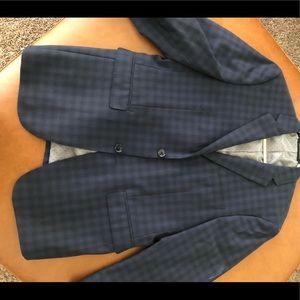 Men’s Blue Checkered Blazer